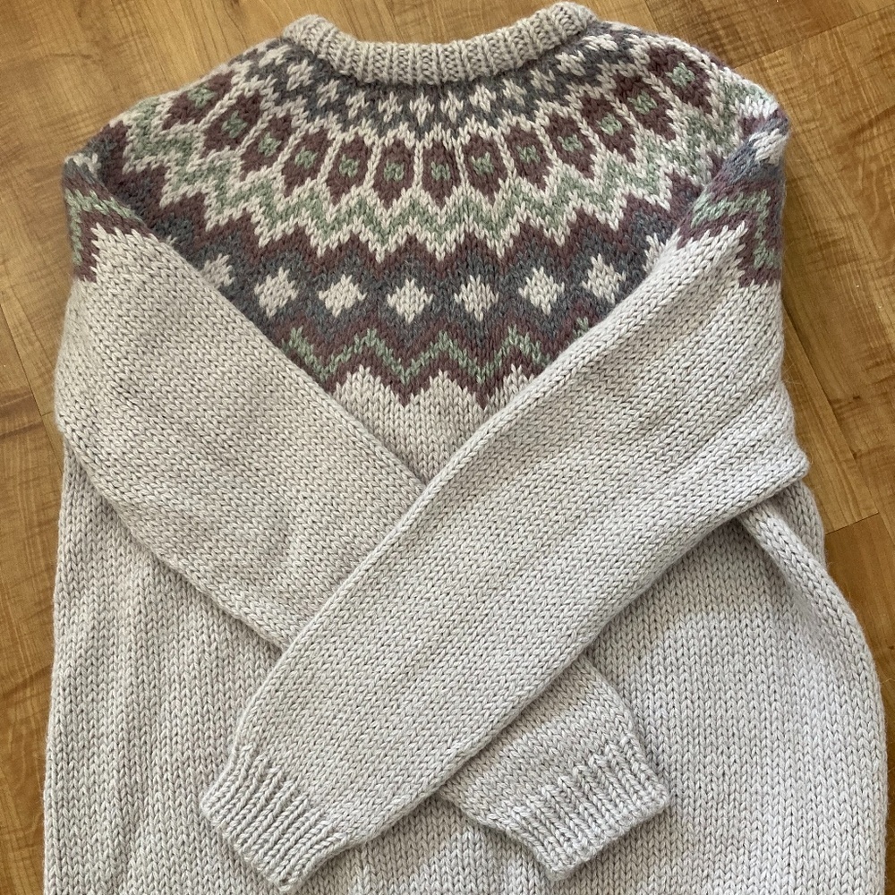 Lavender Alpaca wool Nordic Sweater
